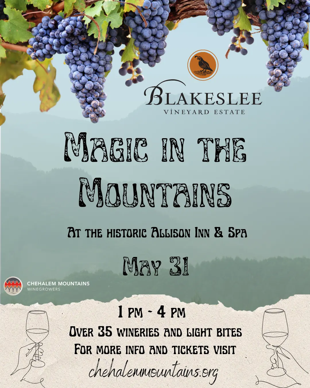 MAY 31 – MAGIC IN THE MOUNTAINS Magic in the Mountains event